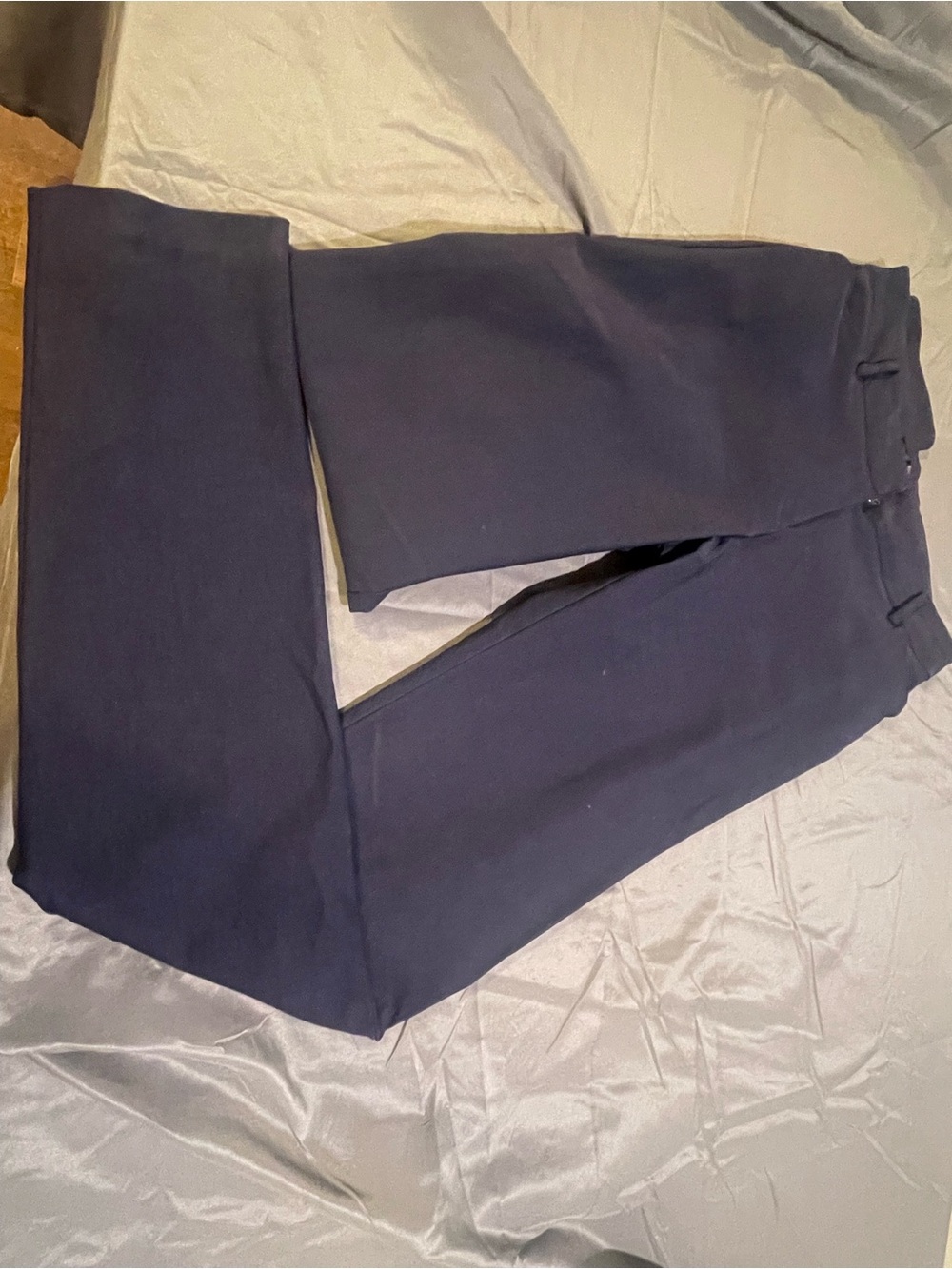 ALLOY Dark Navy Straight-Leg Women's Trousers Large inseam 34